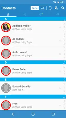 Sayfe Secure Private Messenger android App screenshot 2